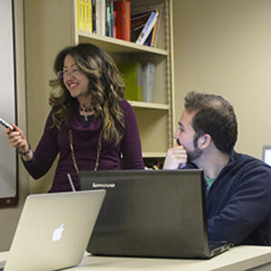 photo of students talking