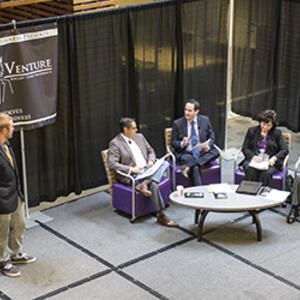 photo of people at the wright venture event