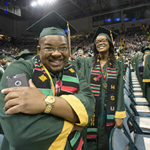 photo of graduates at commencement